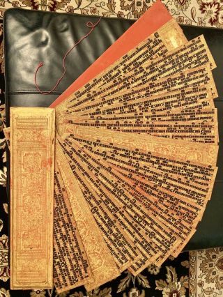 Antique Burmese Kammavaca Buddhist Monks Pali Sanskrit Holy Book Manuscript
