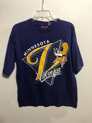 Nwt Minnesota Vikings Football - Vintage 1997 Graphic T - Shirt - Medium Deadstock