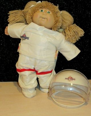 Vintage Cabbage Patch Kid Young Astronaut Doll 1986 Coleco Blonde Hair NASA 2