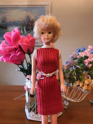 Vintage 1960s Mary Makeup Doll With Dress,  American Character,  Tressy