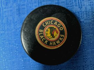 Nhl Chicago Blackhawks Vintage Viceroy Rubber Shield V3 Slug Game Puck 73/83