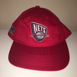 Vtg Jersey Nets Keith Van Horn Snapback Hat 44 Nba Basketball Brooklyn Osfa