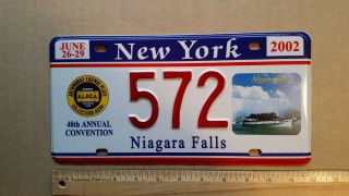 License Plate York Souvenir (alpca Cf.  Note) 02 Niagara Falls Convention 572