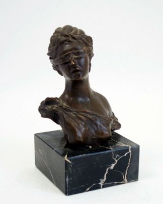 Fine 20th Century French Continental Bronze Bust - Signed