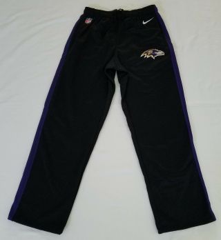 Baltimore Ravens Nfl Locker Room Team Issued Training Sweat Pants - Size L