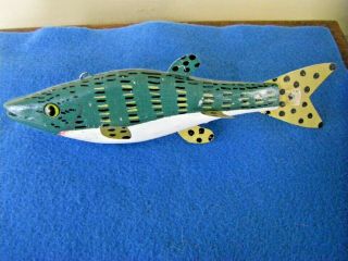 Vintage Art Marcy Northern Pike Fish Spearing Decoy
