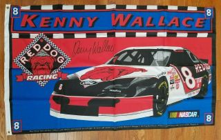Red Dog Beer Racing Plank Vintage Nascar 8 Ford Kenny Wallace 1996