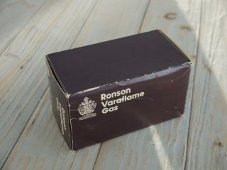 Vintage Boxed Ronson Varaflame Queen Anne Rhodium Table Lighter