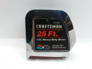 Vintage Craftsman 39393 Metal Retractable 25 Ft Auto Locking Tape Measure Ruler