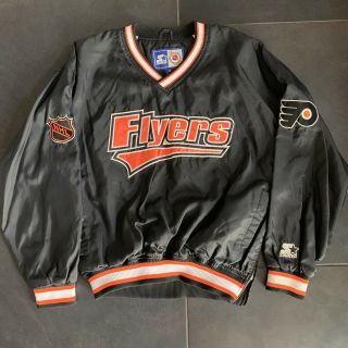Vintage Starter Nhl Philadelphia Flyers Pullover Jacket Medium