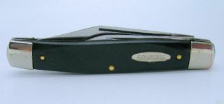 Vintage Colonial Ranger 4 " Two Blade Pocket Knife Black Synth.  Handles