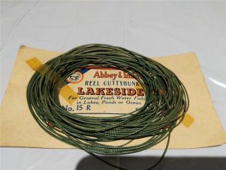 Vintage Old Fishing Line Abbey & Imbrie Lakeside Reel Cuttyhunk Display 4 Lure