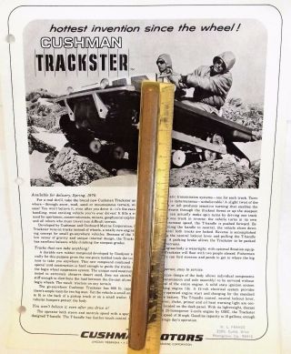 Vintage 69  1970? Cushman Trackster 1 Page Factory Dealer Brochure