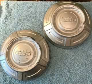(2) 1967 - 1972 Vintage Ford Truck F - 250 350 3/4 Ton Dog Dish Painted Hubcaps