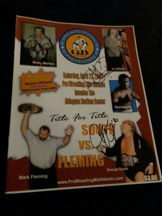2006 Pro Wrestling Mid Atlantic Autographed Program Nwa Wcw Wwe Wwf Impact Tna