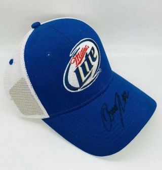 Brad Keselowski Autographed Miller Lite Beer Signed Hat Penske Ford Racing Mesh