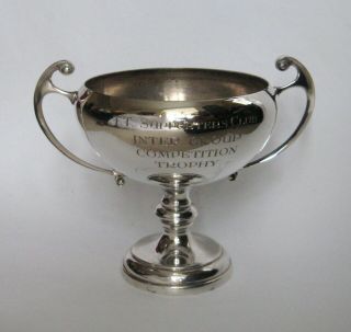 Vintage Tt Motor Cycle Racing Silver Plate Supporters Club Competition Trophy
