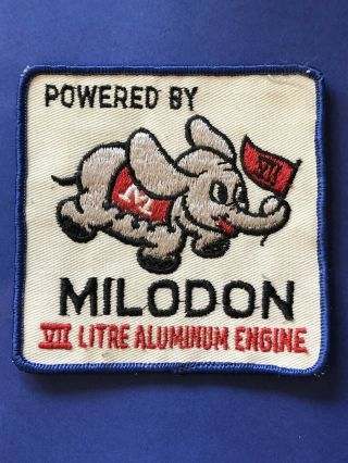 Vintage Nhra Drag Racing Patch Milodon From 1979 - Picked From Top Fuel Estate
