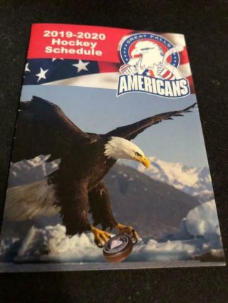 2019 - 20 Great Falls Americans Hockey Pocket Schedule Taco Version