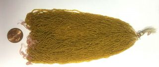 Rare Pre - 1900 Antique Micro Seed Beads - 16/0 Amber Orange Butterscotch - 60 grams 2