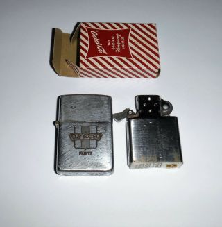 Vintage 1950 Zippo Lighter Pat.  2032695 In Small Red Box