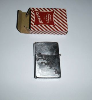 VINTAGE 1950 ZIPPO LIGHTER PAT.  2032695 IN SMALL RED BOX 3