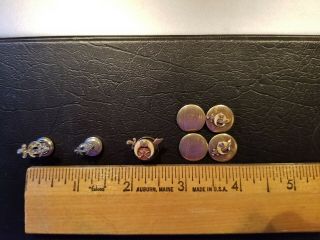 Vintage Masonic Shriner Tie Tack Pins (3) And Cuff Links (1 Pair)