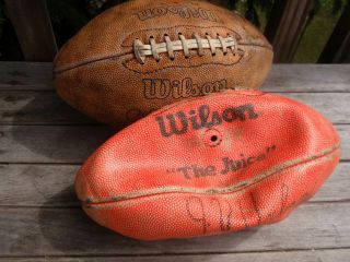 2 Vintage O.  J.  Simpson Footballs