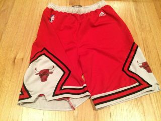 Adidas Chicago Bulls Authentic Basketball Shorts Size Boys Xl Red