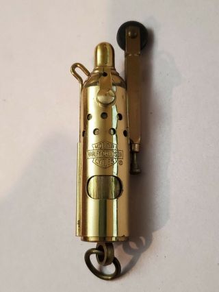 Krr Vintage Harley Davidson Brass Service Style Cigarette Lighter Tobacciana