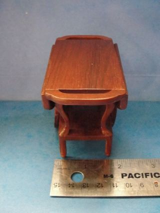 Dollhouse vintage Sonia Messer wood tea cart 1:12th 3