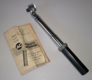 3/8 " Ac Spark Plug Torque Wrench Vintage Jo - Line Tools