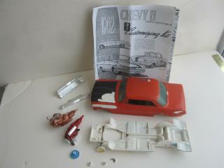 Vintage 1/25 - 1963 Chevy Nova 2 Door Hardtop Built Model Car Kit Parts