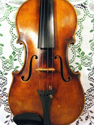 Attractive Old Antique German Violin Labeled 1952 Stradivarius Full Tone Nr