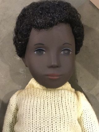 16 " Vintage 4 - 309 Sasha Doll Caleb,  Black Hair Brown Eyes,  Box Sweater