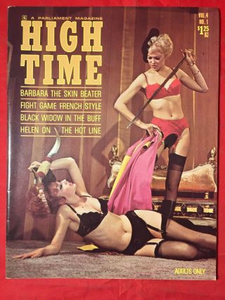 Vtg 1964 High Time Mag 4 1 Elmer Batters Spicy Nylons Nude Girlie Risqué Pinups