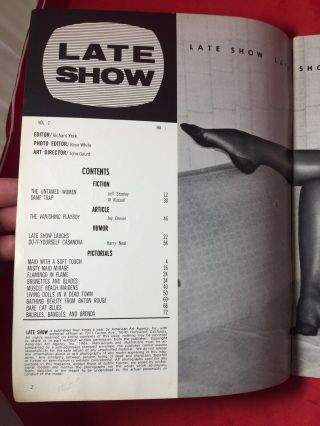 Vtg 1964 Late Show V2 1 Elmer Batters Spicy Nylons Nude Girlie Risqué Pinups 2
