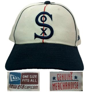 Chicago White Sox Hat Vintage 1912 Logo Era Strapback One Size Baseball Cap