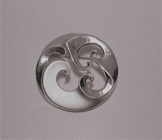 Vintage Museum Of Fine Arts Mfa Sterling Silver Swirl Waves Pin Brooch
