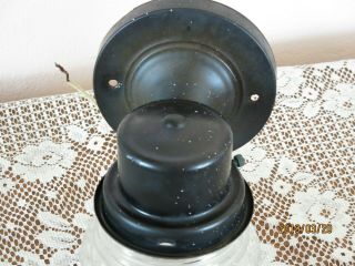 Vintage Black Metal Outdoor Outside Wall Porch Light Clear Glass Shade Globe 3