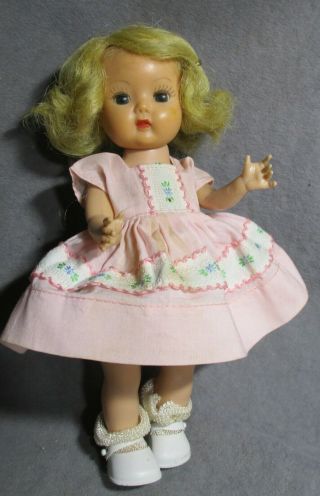 Vintage Nancy Ann Muffie Doll - Pretty Blonde In Pink Outfit