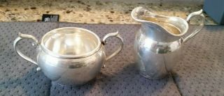 Sterling Creamer And Open Sugar Bowl By Gorham Silver