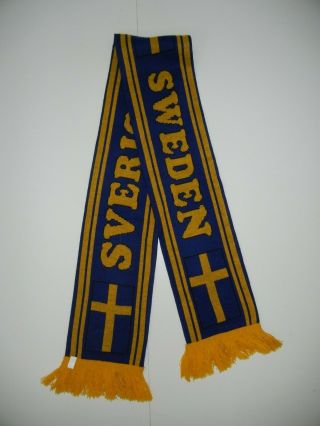 Sverige Sweden Swedish National Team World Cup Soccer Scarf Football Match Gear