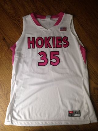 2014 Virginia Tech Hokies Tara Nahodil Bca Womens Basketball Game Worn Jersey