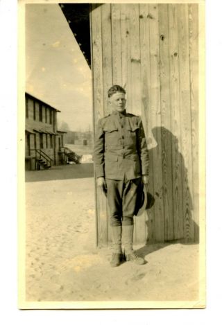 Named Young Man In Military Uniform - Barracks - Vintage Full Length Photo - Picture