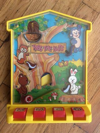 Vintage 1974,  Tomy,  Pass The Nuts,  (flipper / Pinball) Skill Game.  Rare