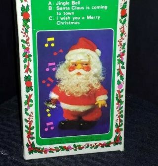 VINTAGE WALKING SANTA CLAUS WITH BELL MOTION AND MUSIC 2