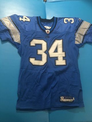 Nfl Game / Issued Jersey / Detroit Lions / Autographed By Rb Kevin Smith