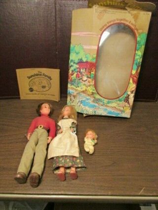 Vintage The Sunshine Family Figures Dolls 1973 Box Steve Stephie Sweets