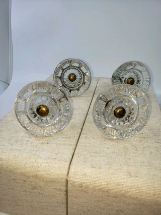 Vintage 4 Glass Drawer Pulls And Hardware All.